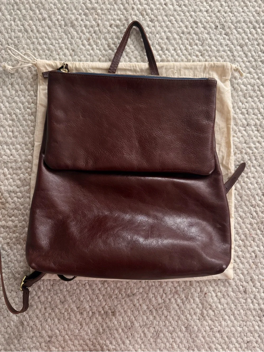 Clare V. Agnes Backpack in Plum